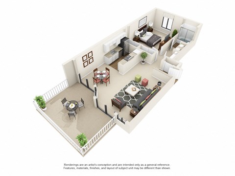 Vercanta Pleasanton | 1x1 Floorplan
